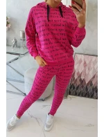 Fuchsiová sada s potlačou