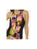 Dámske plavky RIP CURL Mirage Zip Front One Piece, viacfarebné Dámske plavky RIP CURL Mirage Zip Front One Piece, viacfarebné