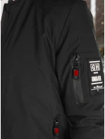 Pánska prechodná bunda bomber čierna FashionStreet TX5013