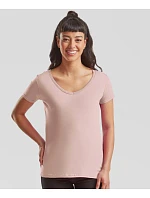 Fruit of the Loom Lady-Fit Iconic 150 V-Neck T Dámske tričko s výstrihom do V 16.1444 biele Fruit of the Loom Lady-Fit Iconic 150 V-Neck T Dámske tričko s výstrihom do V 16.1444 biele