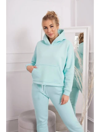 Teplá súprava s mikinou viazanou na spodnú časť mäty
