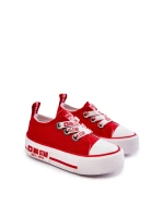 Dziecięce Materiałowe Trampki BIG STAR KK374051 Czerwone