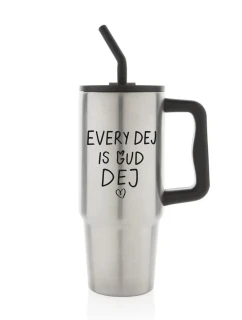 EVERY DEJ IS GUD DEJ - stříbrný cestovní termohrnek 900 ml  