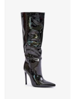 Dámske čižmy na vysokom podpätku C-334 model 202606 Black - Stephan Paris