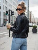 Dámska kožená bunda KLIROS black FashionStreet TY4466