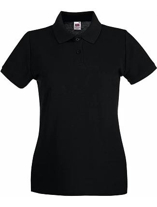 Fruit of the Loom Lady-Fit Premium Polo Dámske piqué polo 16.3030 čierne Fruit of the Loom Lady-Fit Premium Polo Dámske piqué polo 16.3030 čierne