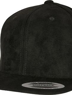 Flexfit 6089SU/6089CH 6-panelová snapbacková čiapka „Suede“ 55.689S čierna