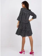 Šaty D73771M30214C čiernobiele
