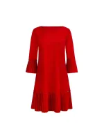 Červené pohodlné dámske plisované šaty model 7520041 Červené pohodlné dámske plisované šaty model 7520041