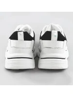 Bielo-čierne dámske sneakersy s brokátovými vsadkami (LU-2)