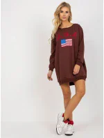 Mikina VI BL 3192.23P tmavo hnedá