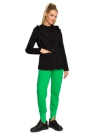 M691 Blejzer s kapucňou a jedným gombíkom - čierny M691 Blejzer s kapucňou a jedným gombíkom - čierny