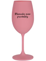 MAMINKA MIMO PREVÁDZKY - ružový pohár na víno 350 ml