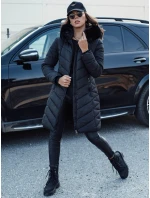 MODLOVA prešívaná dámska zimná bunda s kapucňou čierna FashionStreet TY4570
