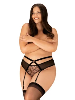 Jedinečný podväzkový pás Allunes garter belt 2XL/3XL - Obsessive