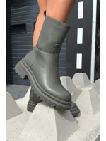 Dámske členkové topánky na platforme ML245 Khaki tmavozelená - Diamantique Dámske členkové topánky na platforme ML245 Khaki tmavozelená - Diamantique