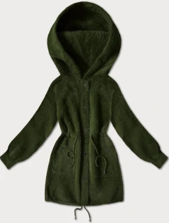 Bunda z vlny alpaka v army farbe (W017#)