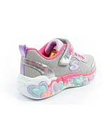 Skechers S Lights LED detská športová obuv pre dievčatá na suchý zips Grey Skechers S Lights LED detská športová obuv pre dievčatá na suchý zips Grey