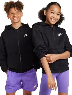 Detská mikina Nike Sportswear Club Fleece Black FD3004 010