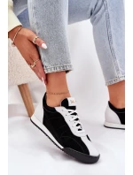 Skórzane Buty Sportowe Damskie Laura Messi 2935 Czarne