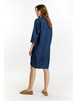 Monnari Šaty Džínsové šaty s vreckami Námornícka modrá