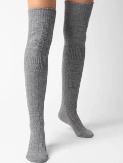 Dámske vlnené vysoké čižmy 089 sivé - Steven