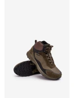 Męskie Buty Trekkingowe Ocieplane Zielone Big Star MM174333 Męskie Buty Trekkingowe Ocieplane Zielone Big Star MM174333