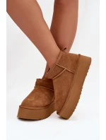 Dámské sněhule z přírodního semiše Camel Mairene