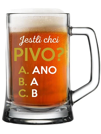AK CHCEM PIVO? - pivný pohár 0,5 l AK CHCEM PIVO? - pivný pohár 0,5 l