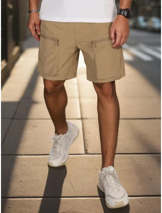Pánske textilné bojové šortky khaki FashionStreet SX2507