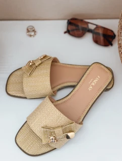 TEDDYLUXE beige FashionStreet dámske žabky ZY0955
