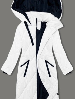Dámska dlhá zimná bunda biela (5M3168-281)