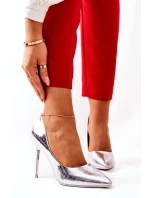 Szpilki Wężowy Wzór Srebrne Tissoria