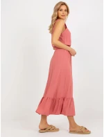 Šaty D73761R30391A tmavo ružové