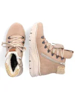 Dámske členkové zateplené topánky W RKR572 Hnedo-béžová - Rieker