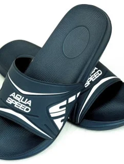 Plavecká unisex obuv do bazéna Dakota 10 Tmavo modrá s bielou - AQUA SPEED