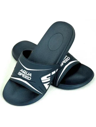 Plavecká unisex obuv do bazéna Dakota 10 Tmavo modrá s bielou - AQUA SPEED Plavecká unisex obuv do bazéna Dakota 10 Tmavo modrá s bielou - AQUA SPEED