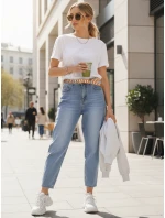 Dámske džínsové nohavice s opaskom FashionStreet UY2883
