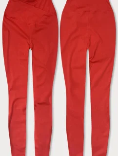Červené dámske legíny - lycra (XL001-5)