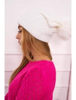 Fleecová čiapka Sandra K210 biela