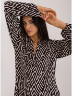 Blúzka D73771M11186B čierna a béžová