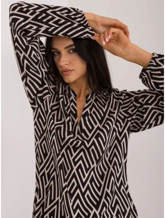 Blúzka D73771M11186B čierna a béžová