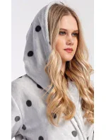 Dámsky krátky župan s kapucňou Dot