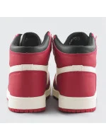 Červeno-biele dámske tenisky sneakers nad členky (XA069)