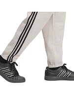 Pánske nohavice adidas Essentials 3-Stripes Fleece Tapered Cuffed, sivé, KY4127 Pánske nohavice adidas Essentials 3-Stripes Fleece Tapered Cuffed, sivé, KY4127