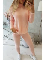 Dvojdielny sveterový set alpaka púdrovo ružový