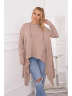 Blúzka s rozšíreným spodným dielom tmavo béžová Blúzka s rozšíreným spodným dielom tmavo béžová