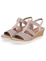 Pohodlné sandále na podpätku Remonte W RKR667 rose gold Pohodlné sandále na podpätku Remonte W RKR667 rose gold