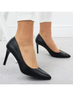 Čierne lodičky na podpätku Sergio Leone 1339