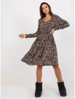 Šaty D73771M30365A čierno-béžové
